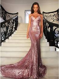 Maybe you would like to learn more about one of these? Mermaid Scoop Sweep Train Rose Pink Sequined Prom Evening Dress In 2021 Sparkly Prom Dresses Pink Prom Dresses Mermaid Sparkle Prom Dress