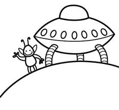 Kostenlose Malvorlage Ausserirdische Und Das Weltall Ufo Zum Ausmalen