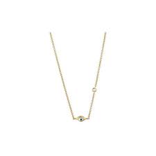 Sydney Evan 14k Gold Evil Eye Necklace With Single Diamond Found On Polyvore Featuring Jewelry Nec Evil Eye Necklace Gold Gold Charm Necklace Rose Gold Charms