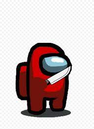 Hd Red Among Us Character With Knife On Hand Png Character Png Red