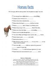 horses esl worksheet by marta kulig