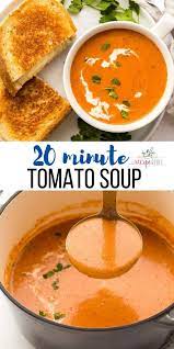 20 Minute Creamy Tomato Soup Easy Tomato Soup Recipe Creamy Tomato Soup Easy Soup Recipes