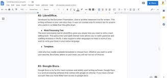 Not only is google docs completely online, which means you can be anywhere and have access, but you can also use this software to share your manuscript with your editor, writing coach, and beta readers. Book Writing Software 15 Best Book Writing Software Tools