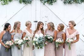 Mix And Match Bridesmaid Dresses In Neutral Colored Tones Pastel Gray B Alternative Wedding Dresses Neutral Bridesmaid Dresses Mix Match Bridesmaids Dresses