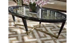Vidaxl coffee table with round glass top high gloss white 240320. Oval Coffee Table With A Glass Insert Top