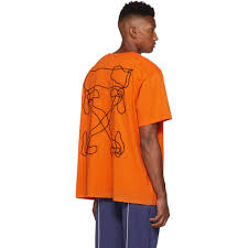 Black And Orange T Shirt Mens Off White Orange Black Abstract Arrows T Shirt Ssense Arrow T Shirt Mens Fashion Fashion