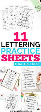 Chavelli is a new york city based calligrapher and lettering artist. The Best 11 Hand Lettering Practice Sheets For Free Awesome Alice