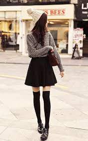 8 Ways To Wear Classic Black Skirt In Spring Summer Pretty Designs Cute Fashion Fashion Korean Fashion