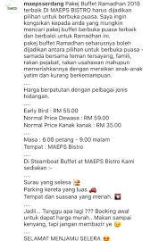 Generally most of the top apps on android store have rating of 4+. Maeps Serdang By Mardi Corp On Twitter Pakej Buffet Ramadhan 2018 Terbaik Di Maeps Bistro Harga Berpatutan Dengan Pelbagai Jenis Hidangan Masa 6 00 Pm 9 00 Pm Di Steamboat Buffet At
