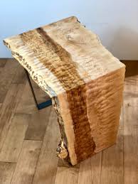 Sold Live Edge Wood Waterfall End Table Modern Wood Side Etsy Side Table Wood Live Edge Wood Live Edge Furniture