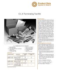 C L X Terminating Tool Kit Manualzz Stripping tool for pvc, rubber, silicone and ptfe cable. c l x terminating tool kit manualzz