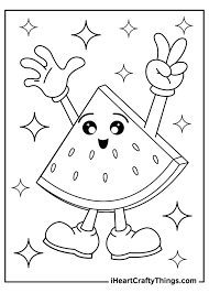 Watermelon coloring pages assists kids with learning and remembering the names of fruits in english, their colors, how to pick out and enounce different colours and names. Watermelon Coloring Pages Updated 2021