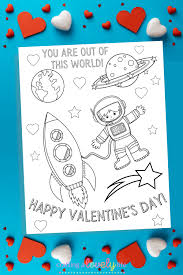 Here's a list of the best unique, easy and advanced coloring pages for adults. Space Valentine S Day Coloring Page