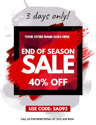 End Of Season Sale Flyer Template Flyer Template Sale Flyer Flyer