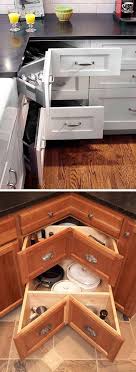 A 45 Degree Angled Stack Of Drawers Work Well In Awkward Kitchen Spaces Like Corner Cabinets New Kitchen Cabinets Corner Kitchen Cabinet Kitchen Cabinet Styles