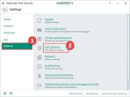 How To Enable Or Disable Self Defense In Kaspersky Total Security 2018