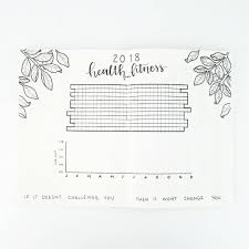 Bullet Journal Health And Fitness Tracker Bullet Journal Weight Tracker Plant Drawing Bonjournal