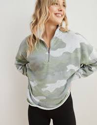 Cool comfort™ fabric wicks away sweat to keep you comfortable. Aerie Sunday Soft Quarter Zip Sweatshirt Quarter Zip Sweatshirt Quarter Zip Pullover Outfit Quarter Zip Jacket