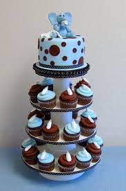 Baby boy shower cupcakes with elephants | elephant baby shower cake & cupcakes www.pinterest.com. Pin By Kim Sheldon On Party Event Styling Baby Shower Cupcakes For Boy Elephant Baby Shower Cake Baby Shower Cupcakes