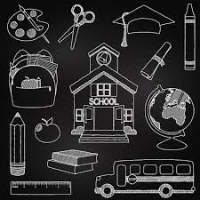 Chalkboard School Clipart Clip Art Chalk Board Teacher Etsy School Chalkboard Art Chalkboard Doodles Clip Art