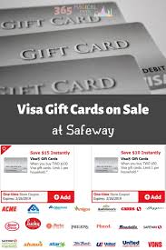 The visa virtual gift card can be redeemed at every internet, mail order, and telephone merchant everywhere visa debit cards are accepted in the us. Visa Gift Cards On Sale At Safeway 365 Magical Days Of Travel