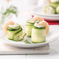 Roulades Aux Crevettes Concombre Et Creme D Avocat Les Recettes De Caty In 2020 Food Finger Foods Tapas