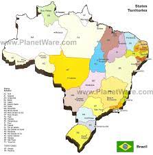 See brasil photos and images from satellite below, explore the aerial photographs of brasil in brazil. Map Of Brazil States Major Citites Planetware