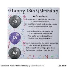 18th Birthday Greetings For Grandson Grandson Poem 18th Birthday Tile Zazzle Com In 2020 Happy 18th Birthday Son Birthday Wishes For Nephew Happy 21st Birthday Wishes