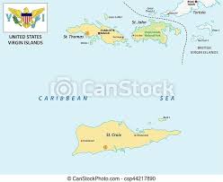 Virgin islands is an unincorporated organized territory of the united states of america between the caribbean sea and the north atlantic ocean, east of puerto rico. United States Virgin Islands Map With Flag United States Virgin Islands Vector Map With Flag Canstock