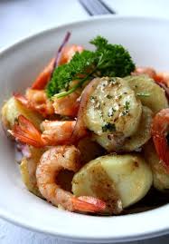 Verveine Peche Salade De Pommes De Terre Nouvelles Et Crevettes Salade Pomme De Terre Salade Pomme Pomme De Terre Nouvelle