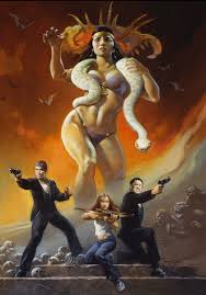 Frank Frazetta Art on Twitter: "Frazetta's epic poster art for the film,  “Dusk Till Dawn.” My grandfather's poor health meant he couldn't have the  art ready in time for it to be