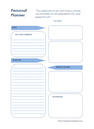 Printable Daily Planner Template Free Printable Templates