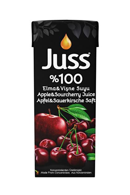 JUSS SLİM 200 ML %100 ELMA VİŞNE SUYU 27 ADET