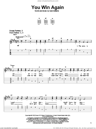 6.85/10 20 votes album : Williams You Win Again Sheet Music For Guitar Solo Easy Tablature