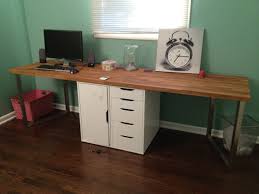 Office Makeover Part One Diy Desk Ikea Hack Diy Desk Plans Diy Computer Desk Office Desk Designs