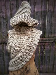 Crochet Katniss Cowl With Hood Hunger Games Scarf By Skyblue2013 Crochet Scarves Crochet Clothes Crochet