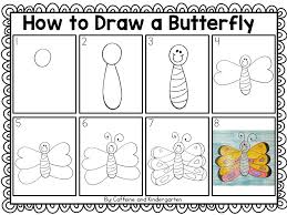 Butterfly Directed Drawing Directed Drawing Kindergarten Kindergarten Drawing Guided Drawing Kindergarten