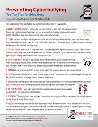 Understand the different forms of cyberbullying. Preventing Cyberbullying Top Ten Tips For Educators