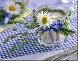 Outdoor Table Decor Idea Candle Canvas Table Decorations Daisy