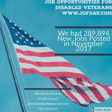 Job Opportunities For Disabled Veterans Www Jofdav Com Veterans Jobs Veteran Jobs Vet Jobs Job Posting