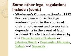 Department of labour peninsular malaysia level 5, block d3, complex d, pusat pentadbiran kerajaan persekutuan, 62530, putrajaya, malaysia. What Are The Laws Governing Employment In Malaysia Ppt Download