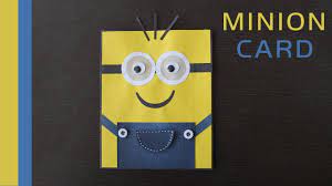 These will be his goggles Minion Card Minion Birthday Card Ideas Minion Card Diy Minion Card For Kids 2020 Youtube