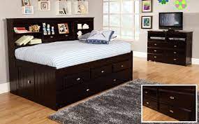 Twin size bedroom sets : Discovery World Furniture Espresso Twin Captain Day Beds Kfs Stores