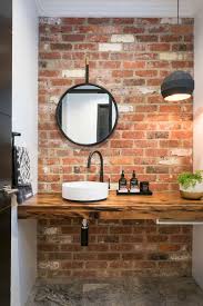 Looking for small bathroom ideas? 59 Phenomenal Powder Room Ideas Half Bath Designs Small Bathroom Sinks Brick Bathroom Brick Tiles Bathroom