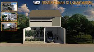 Karena kemiringan terkadang membuat potensi kecelakaan, maka disarankan untuk memasang pelindung saat membuat ramp pada bangunan. Desain Rumah Di Lahan Miring Ukuran 8 X15 M2 Youtube