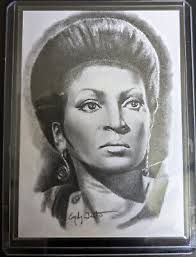 2017 Star Trek 50th Anniversary Lt. Uhura Emily Tester Original Art Card  UNIQUE