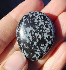 Snowflake Obsidian Snowflake Palm Stone Scorpio Birthstone Etsy Snowflake Obsidian Crystals Obsidian
