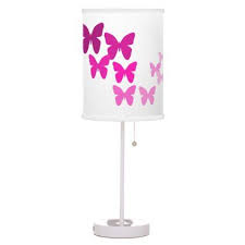 Pink Butterfly Wings Girls Table Lamp Zazzle Com In 2020 Pink Nursery Decor Kid Room Decor Girls Room Decor