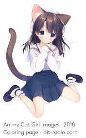 Coloring page with striped cats in the garden a popular cat from memes is available today for coloring Anime Cat Girl Images 2018 Coloring Page Bit Radiocom Anime Meme On Me Me