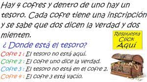 Argumenta las respuestas de divertidos acertijos mentales lógicos. Retos Acertijos Y Algo Mas Acertijo De Logica El Tesoro Del Cofre Respuesta Acertijos De Logica Acertijos Acertijos Con Respuesta